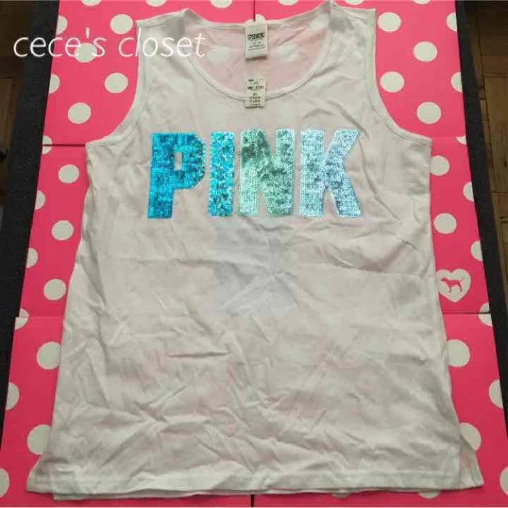 VS Pink *XS* bling logo tank